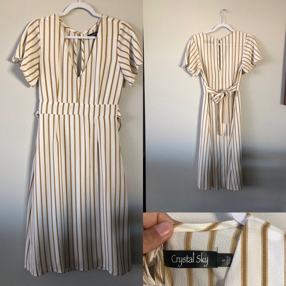 White and yellow dress